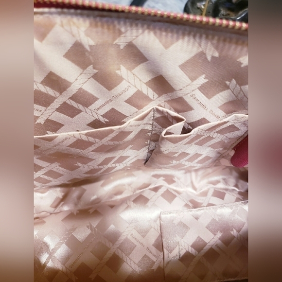 Samantha Thavasa Pink Handbag purse with handles & strap gold lock &keys - Picture 14 of 16